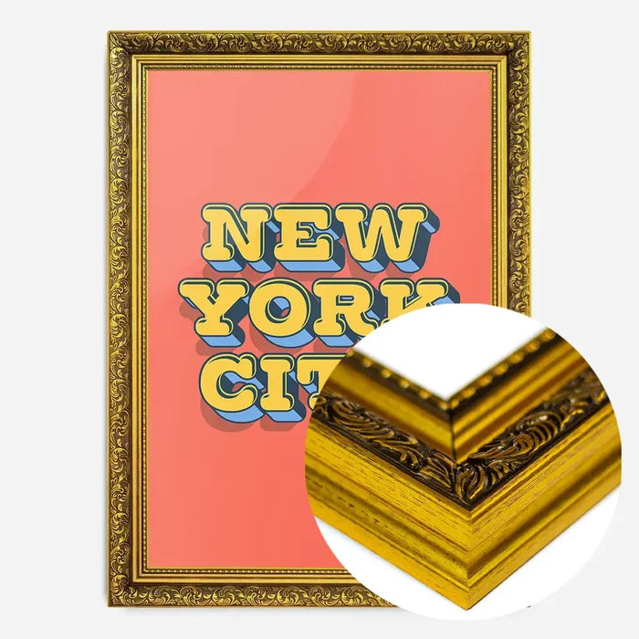 21x30cm | 8¼ x 11¾in / Gold Ornate Frame