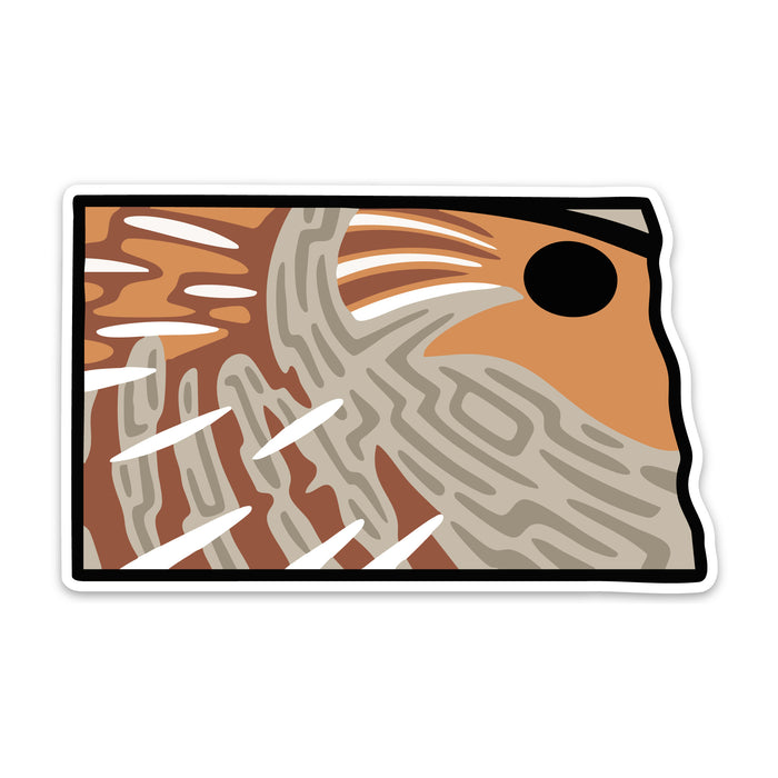 North Dakota Hungarian Partridge Decal Sticker