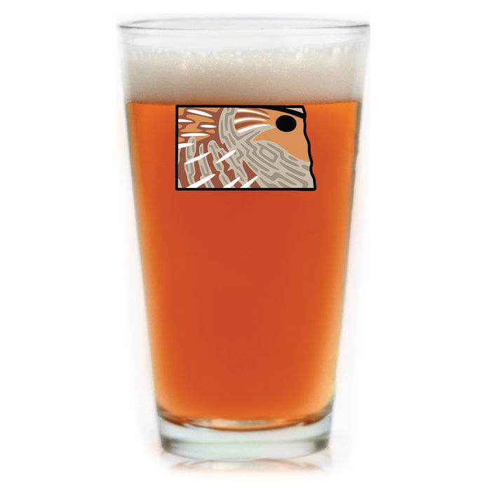 North Dakota Hungarian Partridge Pint Glass