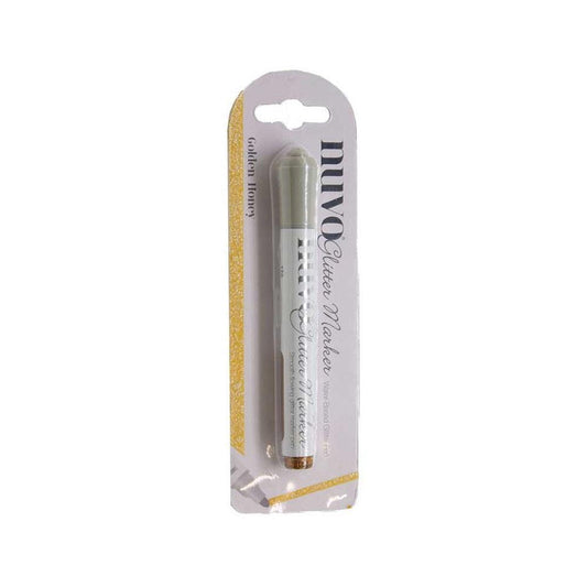 Nuvo - Glitter Marker - Golden Honey. The Nuvo Glitter Marker pens are perfect for adding shimmering highlighted detail to your papercraft projects. Available at Embellish Away located in Bowmanville Ontario Canada. Golden Honey
