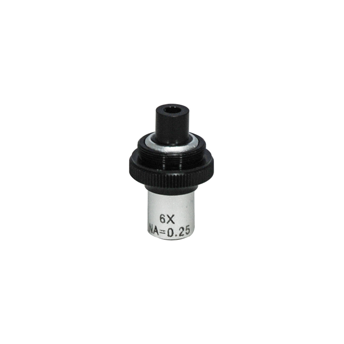 Objective Working Distance 13.5mm 6X Achromatic Objective, SKU PM42012133, three quarter front view