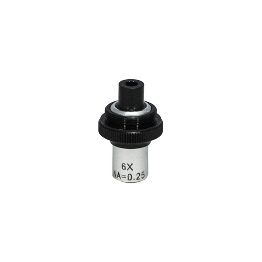 Objective Working Distance 13.5mm 6X Achromatic Objective, SKU PM42012133, three quarter front view