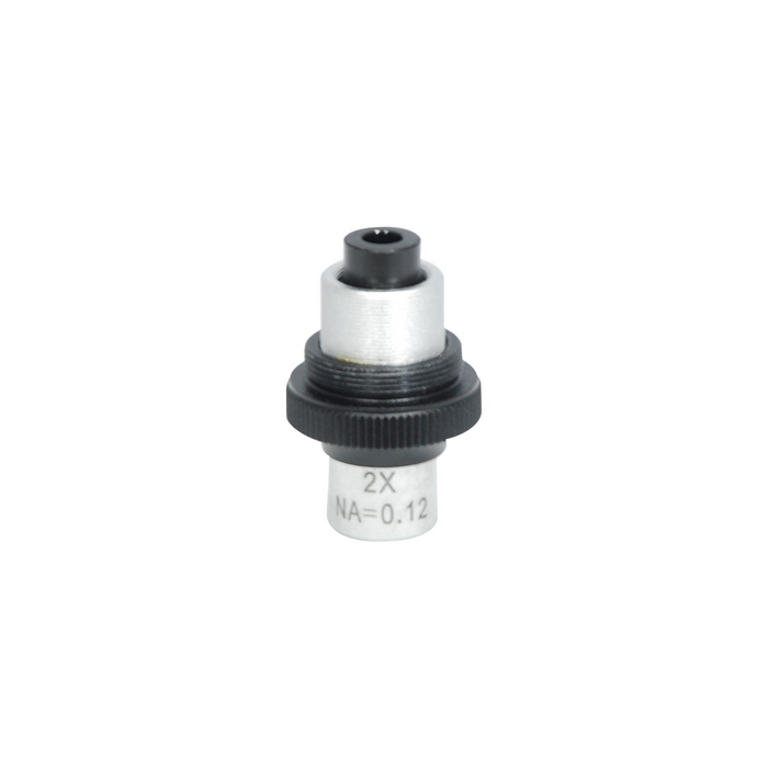 Objective Working Distance 16mm 2X Achromatic Objective, SKU PM42012131, three quarter front view