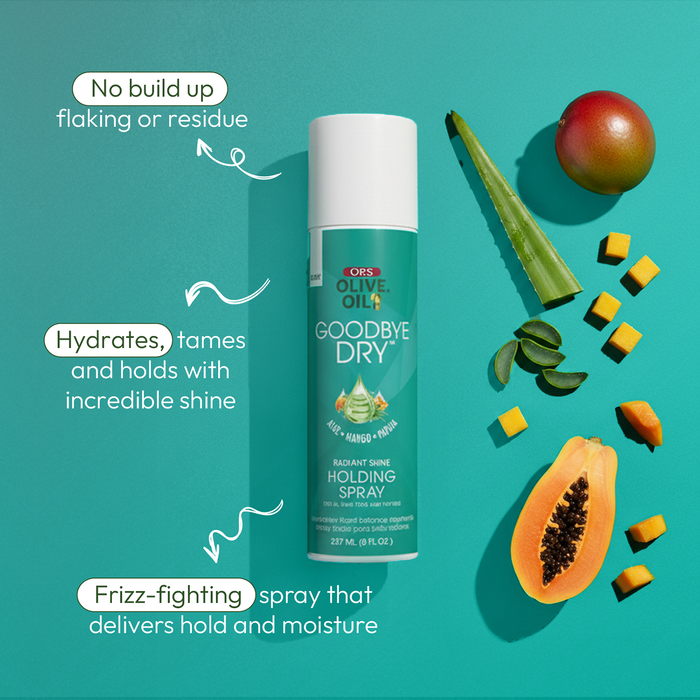 Organic Root Stimulator Olive Oil Goodbye Dry Radiant Shine Holding Spray 8oz/ 237ml