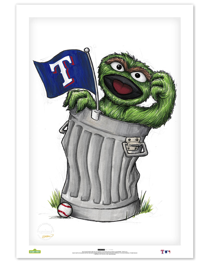 Oscar Rep Your Colours x MLB Rangers Limited Edition Art Print