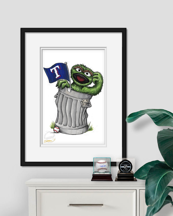 Oscar Rep Your Colours x MLB Rangers Limited Edition Art Print