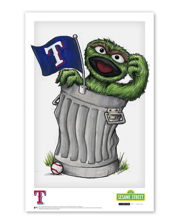 Oscar Rep Your Colours x MLB Rangers Limited Edition Art Print