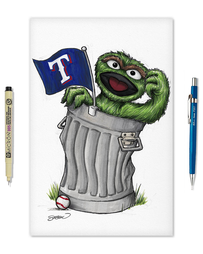 Oscar Rep Your Colours x MLB Rangers Limited Edition Art Print