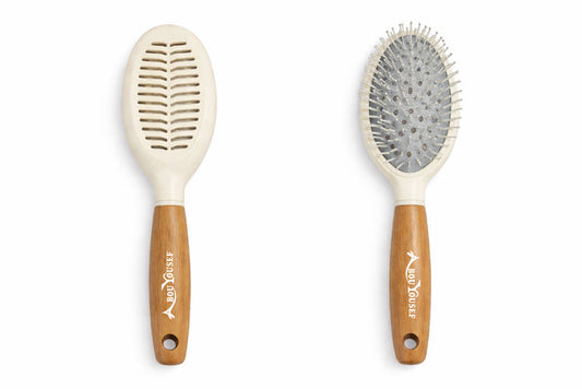 Oval paddle hairbrush