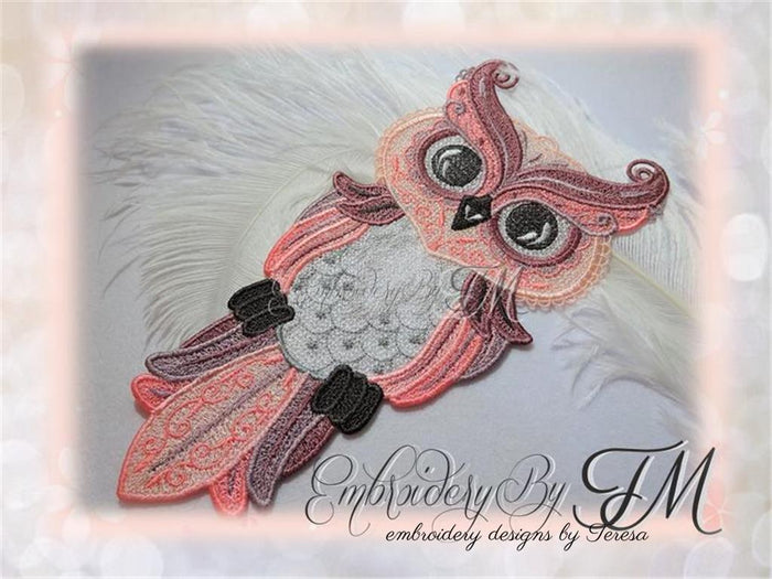 Owl FSL design / two sizes / Two color variations (FSL / FREE STANDING LACE / LACE)