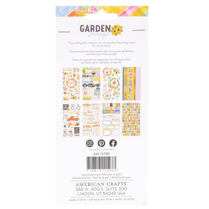 Paige Evans - Sticker Book - W/Copper Foil Accents - Garden Shoppe. Available at Embellish Away located in Bowmanville Ontario Canada.