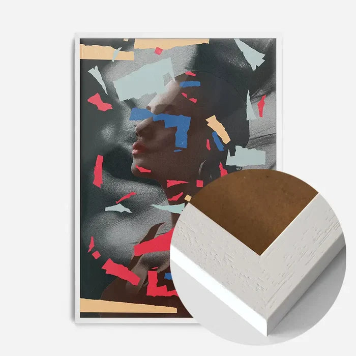 21x30cm | 8¼ x 11¾in / White Wood Frame