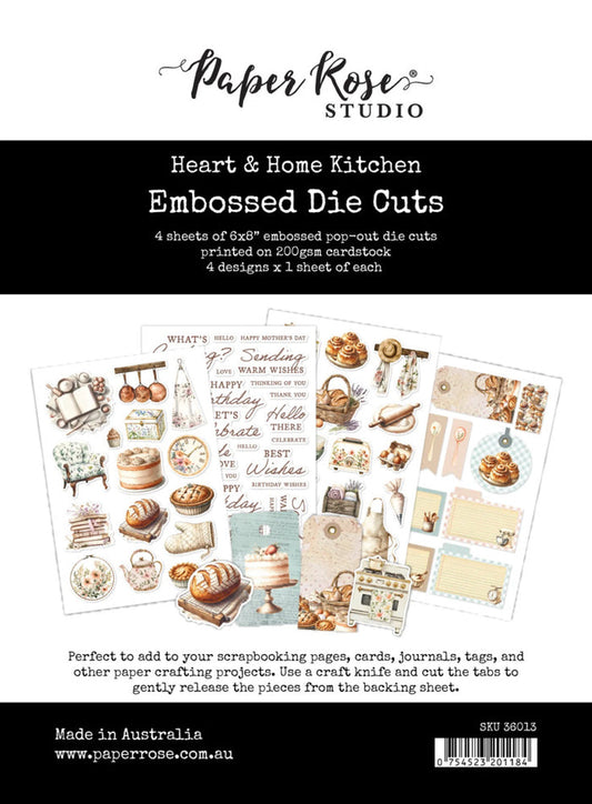 Paper Rose - Embossed Die Cuts - Heart & Home Memories Kitchen. Available at Embellish Away located in Bowmanville Ontario Canada.