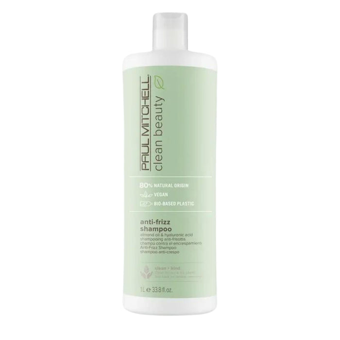 Paul Mitchell Clean Beauty Anti-Frizz Shampoo, Smoothes Hair, Calms Frizz, For Textured, Frizz-Prone Hair