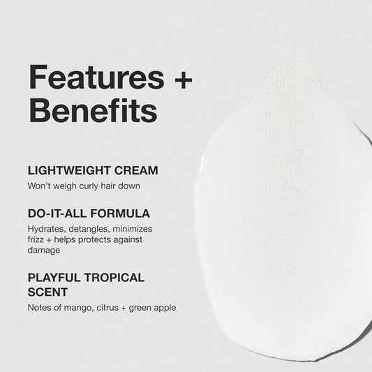 Paul Mitchell Full Circle Leave-In Cream, Frizz Control, Lightweight Hydration, For Curly + Wavy Hair, 5.1 fl. oz