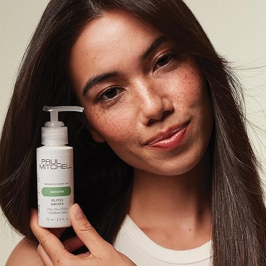 Paul Mitchell Gloss Drops Shine Serum, Frizz-Free Polish, Brilliant Shine, For Medium To Coarse Hair, 2.5 fl oz