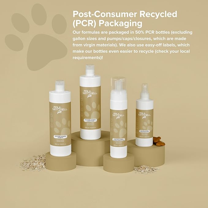 Paul Mitchell Pet Soothing Oatmeal Shampoo, Gentle Formula, Dog Shampoo, 16.9 fl.oz