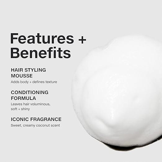 Paul Mitchell Sculpting Foam, Touchable, Flexible Hold + Frizz Control, For All Hair Types