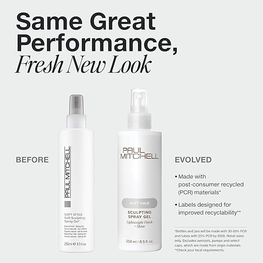 Paul Mitchell Soft Sculpting Spray Gel, Natural Hold, Soft Finish, For All Hair Types