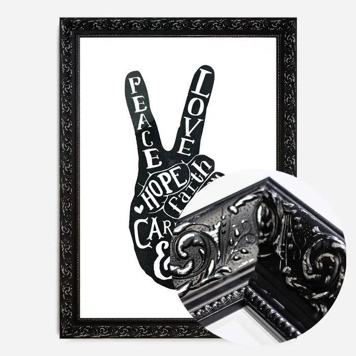 21x30cm | 8¼ x 11¾in / Black Ornate Frame