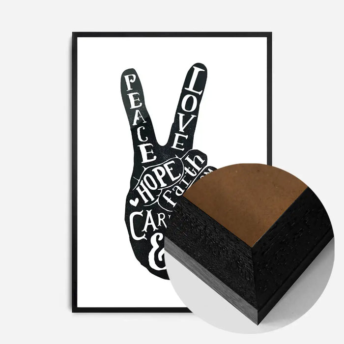 21x30cm | 8¼ x 11¾in / Black Wood Frame