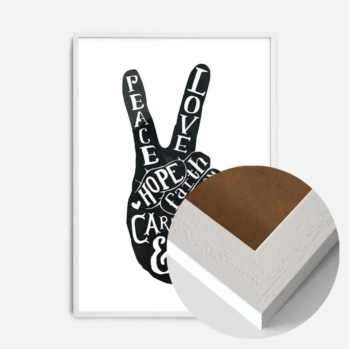 21x30cm | 8¼ x 11¾in / White Wood Frame