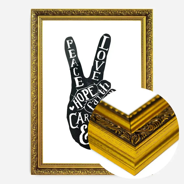 21x30cm | 8¼ x 11¾in / Gold Ornate Frame