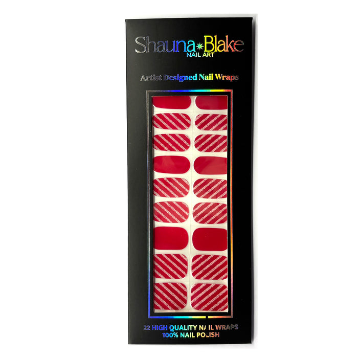 Peppermint Glam No Light Gel Nail Wraps (NLG)