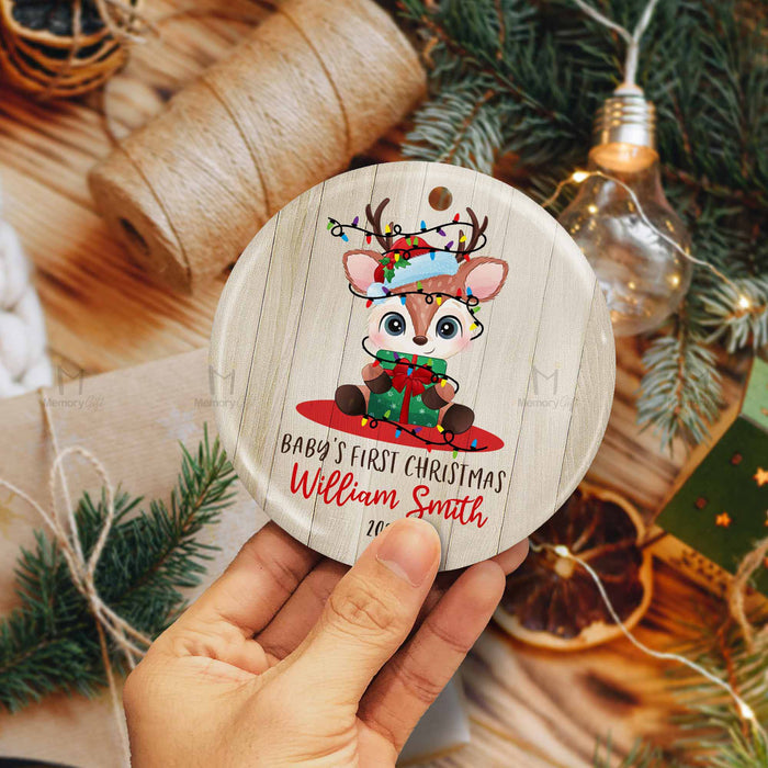 personalized baby's first christmas ornament