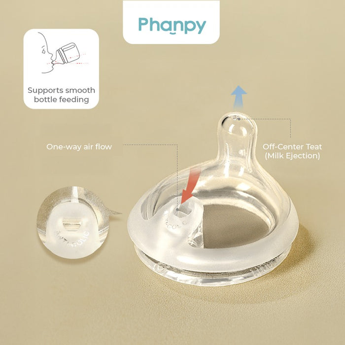 PHANPY Phanpy Anti-colic Off-Centre Teat | Isetan KL Online Store