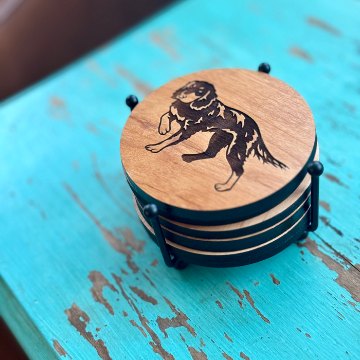 Picardy Spaniel Coaster Set