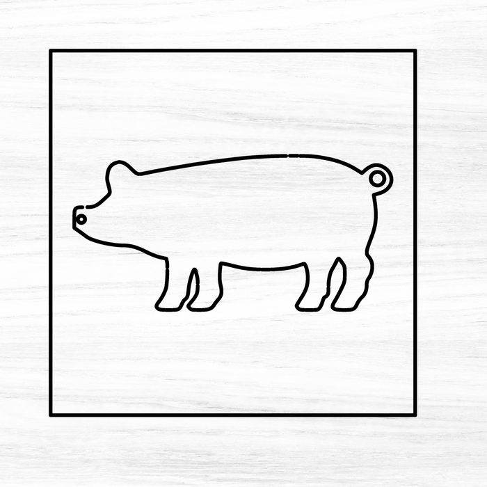 Pig Acrylic Router Template