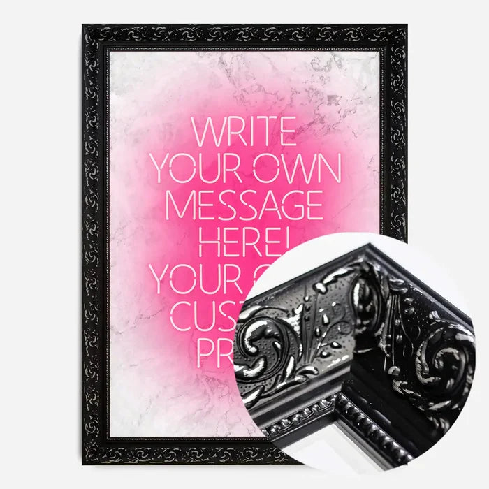 21x30cm | 8¼ x 11¾in / Black Ornate Frame