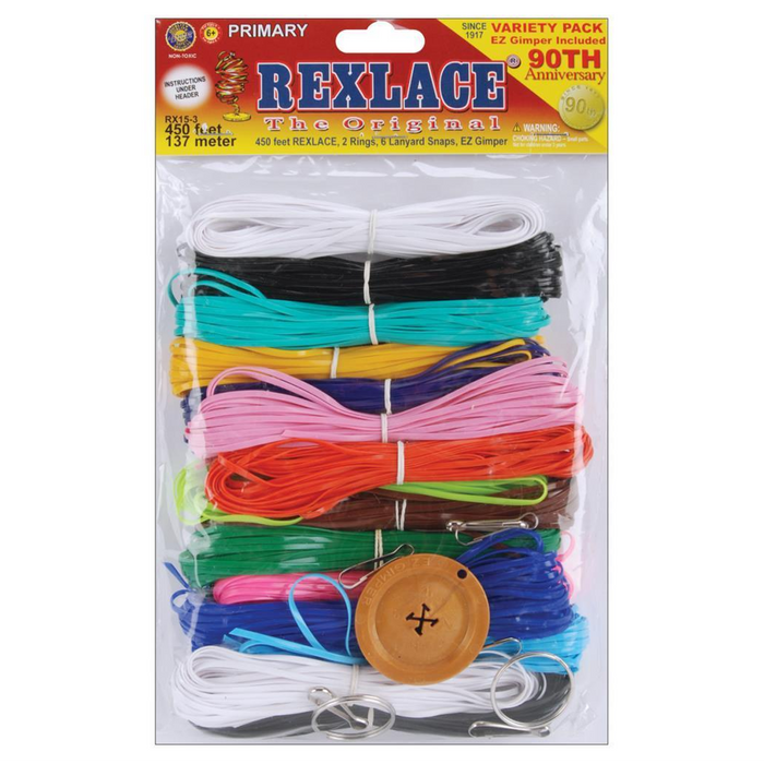 Plastic Rexlace Primary Colors Kit 450 Feet RX-153 - artcovecrafts.com