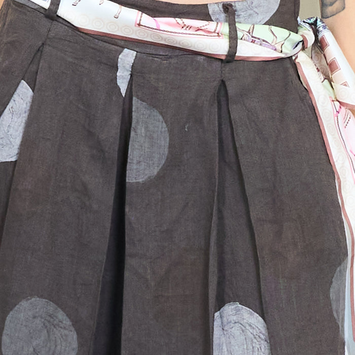 Polka dot belted shorts wholesale