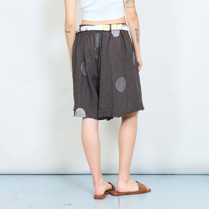 Polka dot belted shorts wholesale