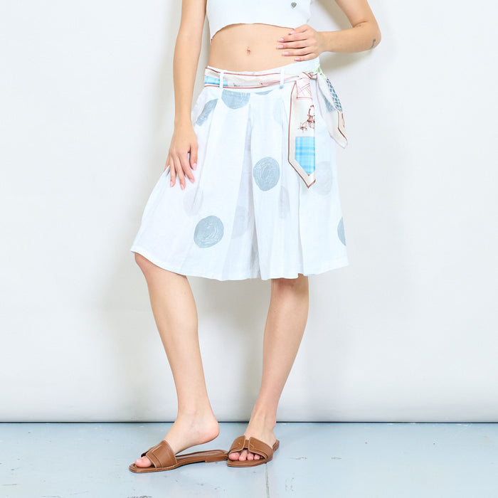 Polka dot belted shorts wholesale