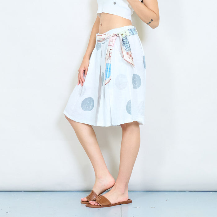 Polka dot belted shorts wholesale