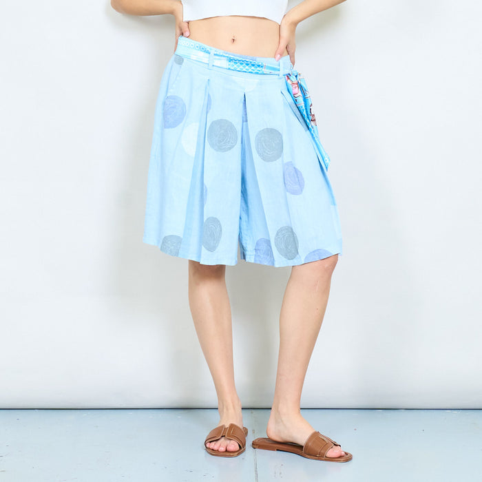 Polka dot belted shorts wholesale