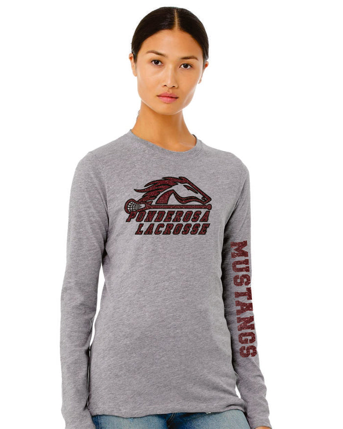 Pondo LAX Ladies Bella Canvas Long Sleeve Tee- 4 Designs