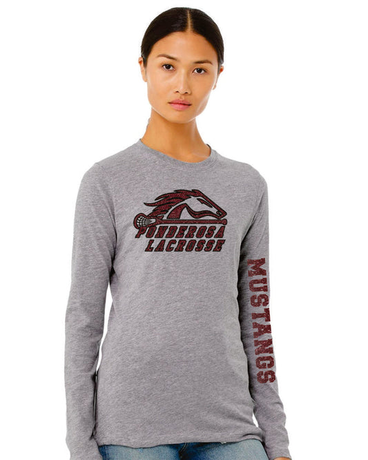 Pondo LAX Ladies Bella Canvas Long Sleeve Tee- 4 Designs