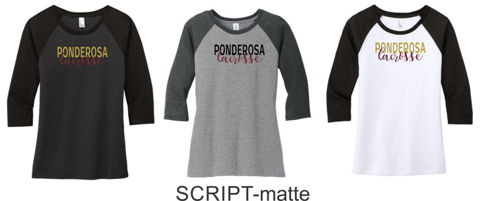 Pondo LAX Ladies Raglan Tee- 4 designs