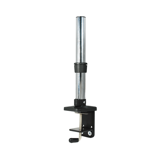 Post Table Clamp for Microscope Pneumatic Arm, Diameter 32mm, Clamp Opening 0-62mm, SKU ST02011401, three quarter front view