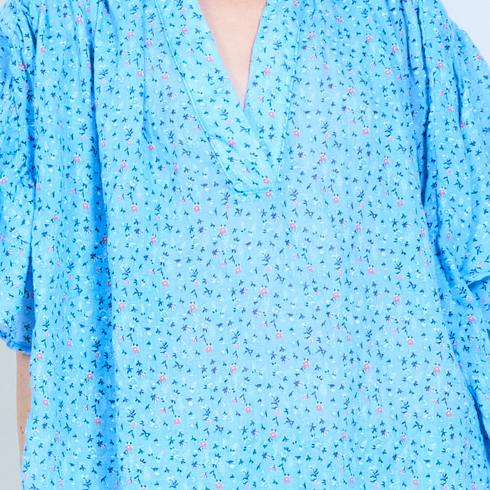 Printed ruffle detail blouse wholesale
