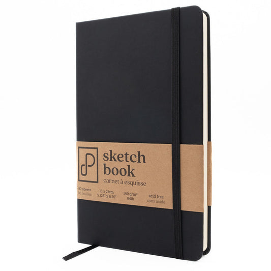 Prism - Sketch Book - 13cm x 21cm - Tuxedo Black. Crafted for versatility-80 sheets acid-free, 94lb paper. At Embellish Away in Bowmanville Ontario Canada