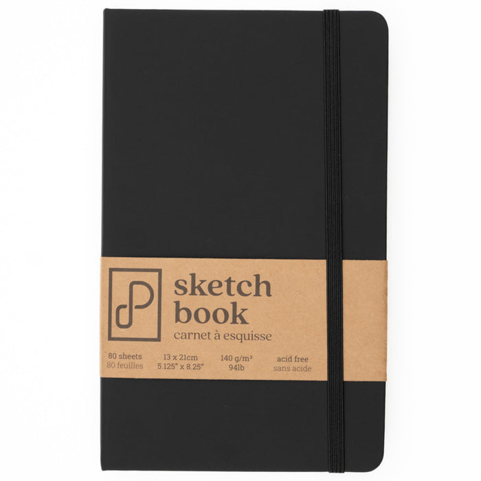 Prism - Sketch Book - 13cm x 21cm - Tuxedo Black. Crafted for versatility-80 sheets acid-free, 94lb paper. At Embellish Away in Bowmanville Ontario Canada