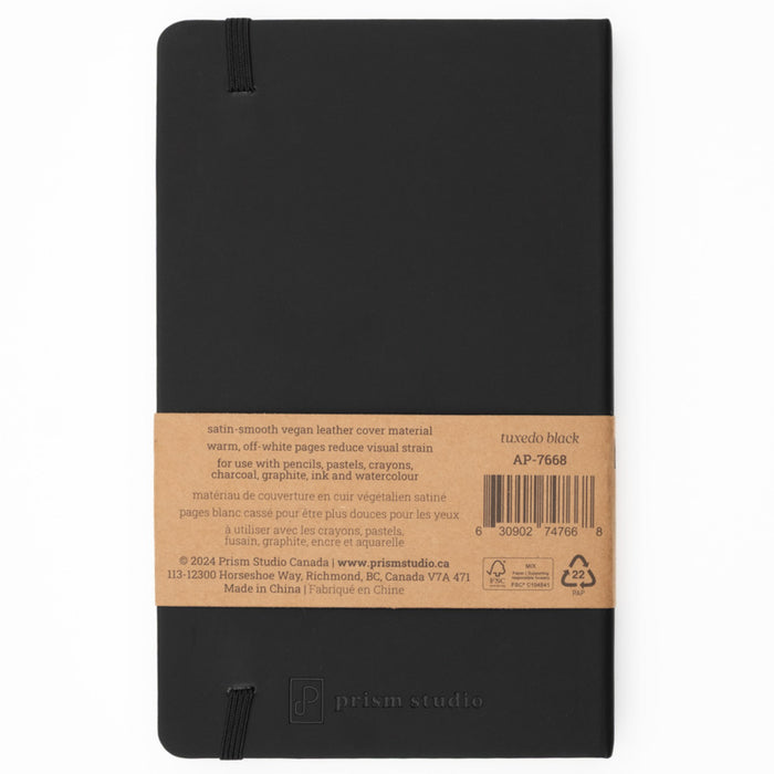 Prism - Sketch Book - 13cm x 21cm - Tuxedo Black. Crafted for versatility-80 sheets acid-free, 94lb paper. At Embellish Away in Bowmanville Ontario Canada
