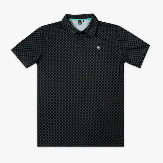 Black and gray Pro Series Elite polo — front view