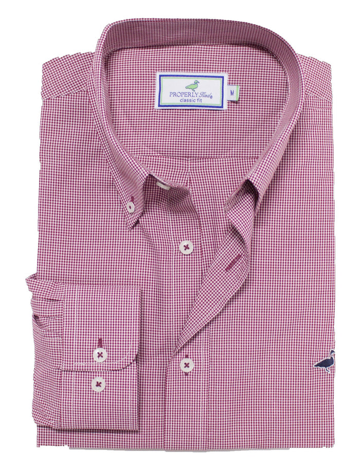 Properly Tied Maroon Button Down