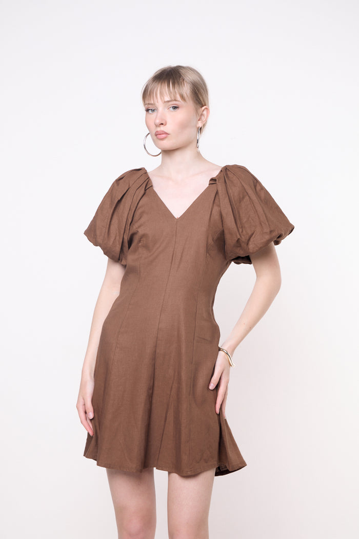 Puff sleeve mini dress wholesale